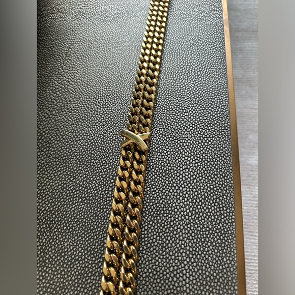 Paloma Picasso Gold Chain Belt Signature X’s Size Large